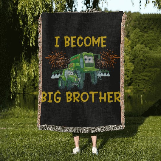 Big brother farmer tractor 2023 Woven Blankets