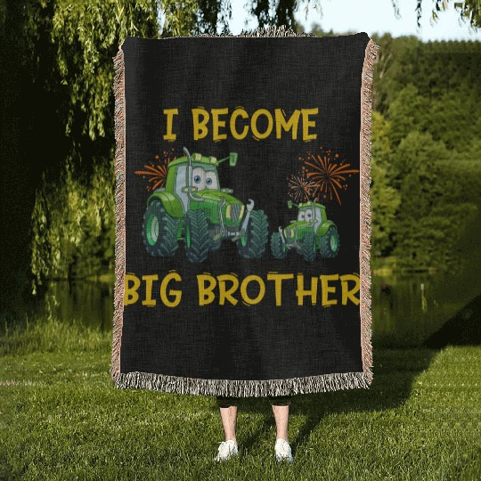 Big brother farmer tractor 2023 Woven Blankets