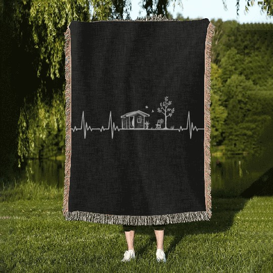 Allotment Garden Leisure Garden Gardener heartbeat Woven Blankets