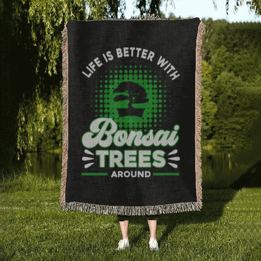 Bonsai Tree Owner Gift Bonsai Tree Gardening Woven Blankets