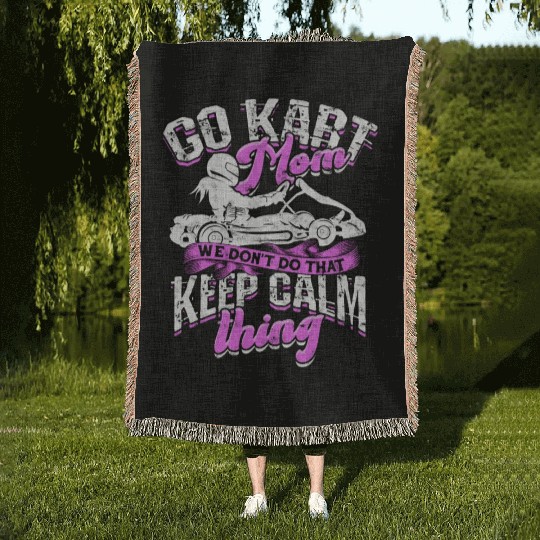 Go Kart Racer Pit Crew Car Racing Karting Woven Blankets