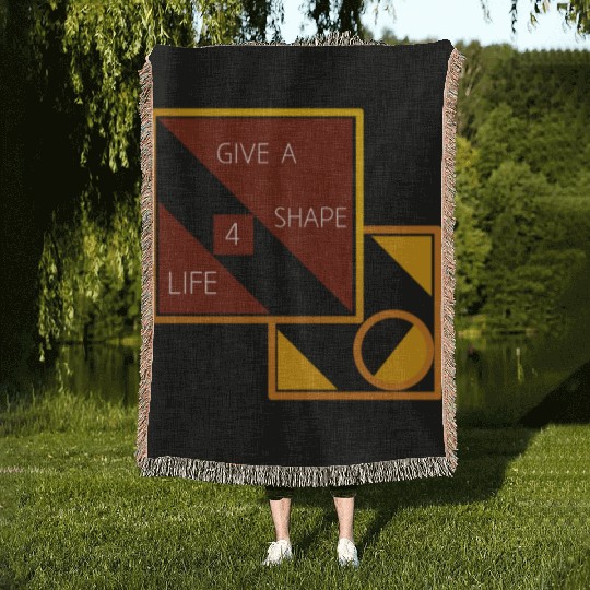 Give a shape for life Woven Blankets