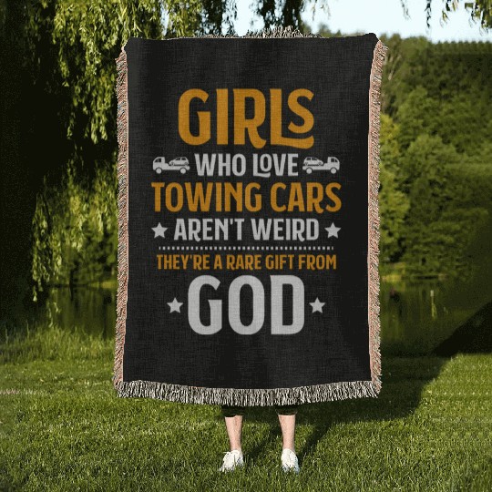 Tow Truck Driver Tow Trucker Towing Service Woven Blankets