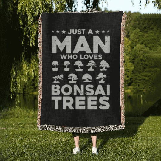 Bonsai Tree Owner Gift Bonsai Tree Gardening Woven Blankets