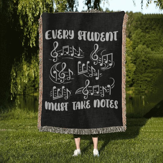 Music Teacher music nout Woven Blankets