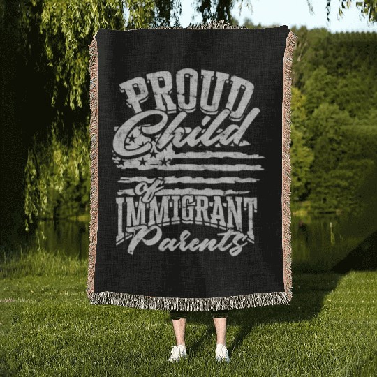 US Immigrant Indigenous USA Immigrants america Woven Blankets