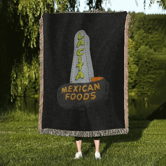 La Cita Mexican Foods Route 66 Tucumcari NM Woven Blankets