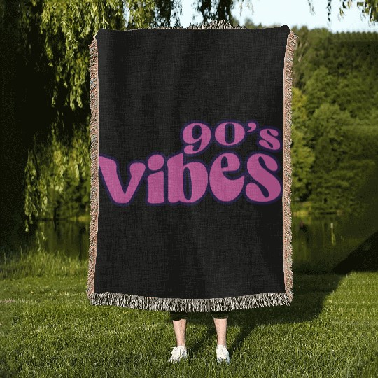 90s vibes ,classic, retro,vintage Woven Blankets