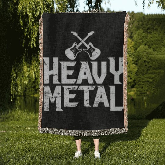 Heavy Metal Music Band Genre Woven Blankets