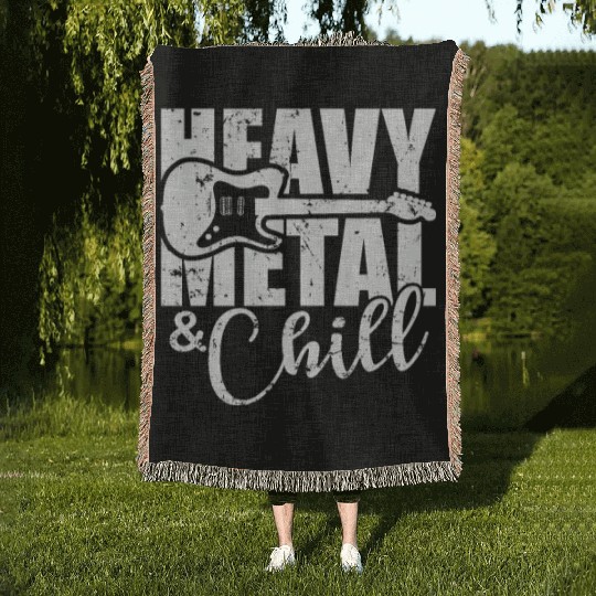 Heavy Metal and Chill Music Band Genre Woven Blankets