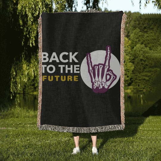 Back to the future Woven Blankets