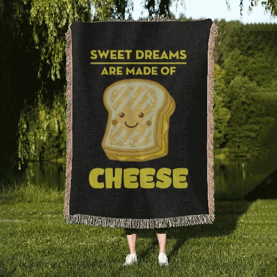 Sweet Dreams Are Made Of Cheese Woven Blankets