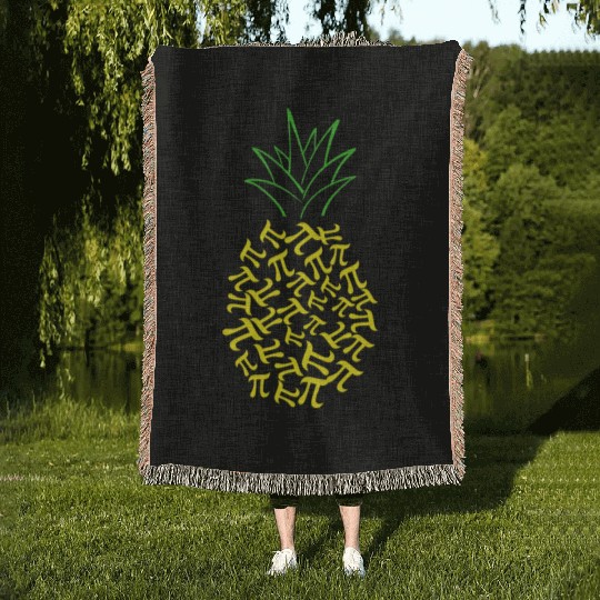 Pi Day Pineapple Math Lover Teacher 3.14 Symbol Woven Blankets