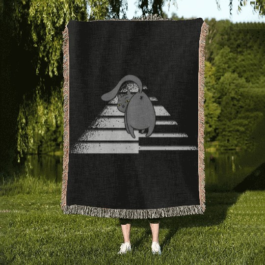Piano Cat Musician Musical Instrument Pianist Woven Blankets
