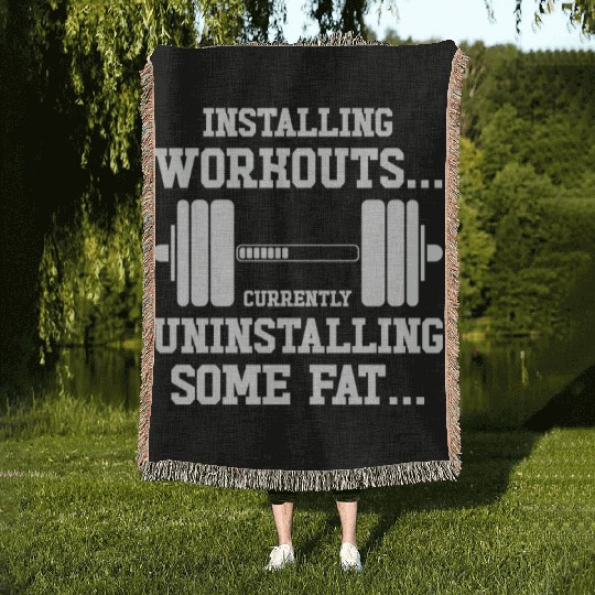 Installing Workout Gym Lover Exercise Woven Blankets