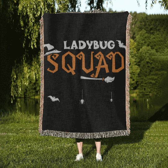 Ladybug Squad - Halloween Woven Blankets