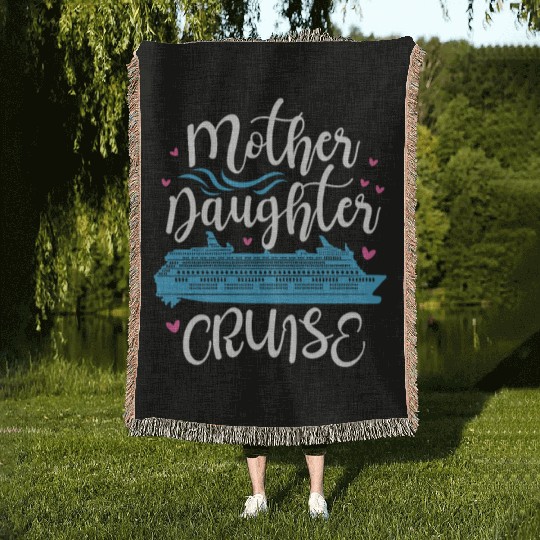 Mother Daughter Cruise Woven Blankets