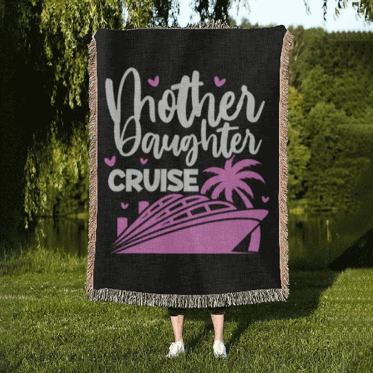Mother Daughter Cruise Woven Blankets