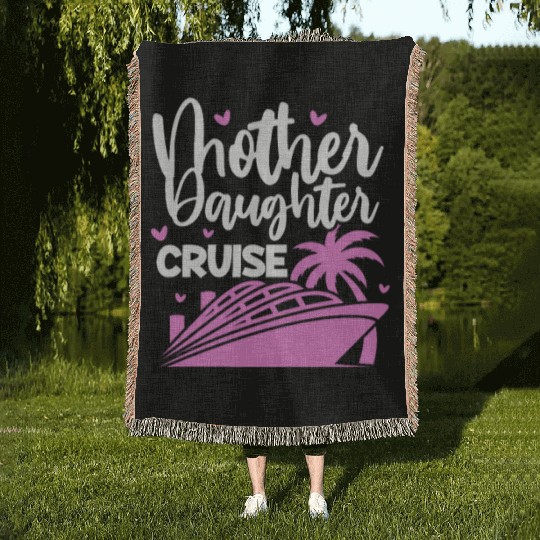 Mother Daughter Cruise Woven Blankets