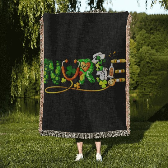 St Patricks Day, Nurse Woven Blankets