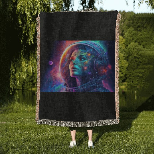 Psychedelic Astronauts 2 Woven Blankets
