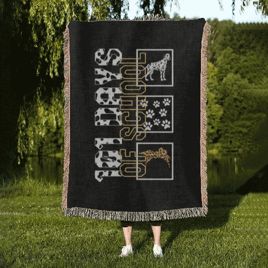 School Woven Blankets, 101 Days Of School Dalmatian Dog
