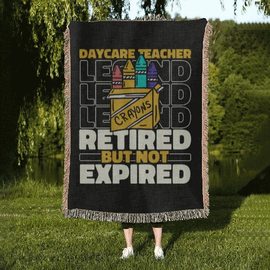 Daycare Teacher Retired Woven Blankets