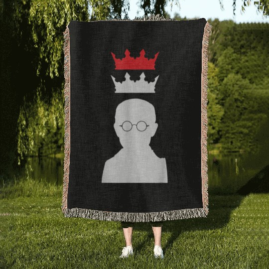 St Maximilian Kolbe Two Crowns Catholic Saint Gift Woven Blankets