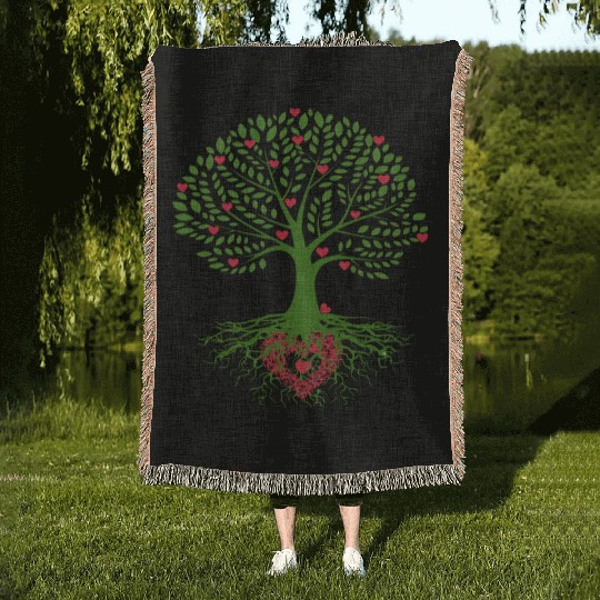 Tree - love Woven Blankets