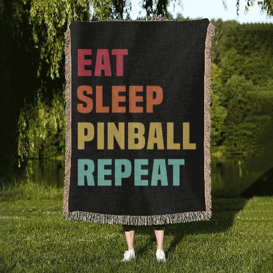 Eat Sleep Pinball Repeat - for Pinball lover Woven Blankets