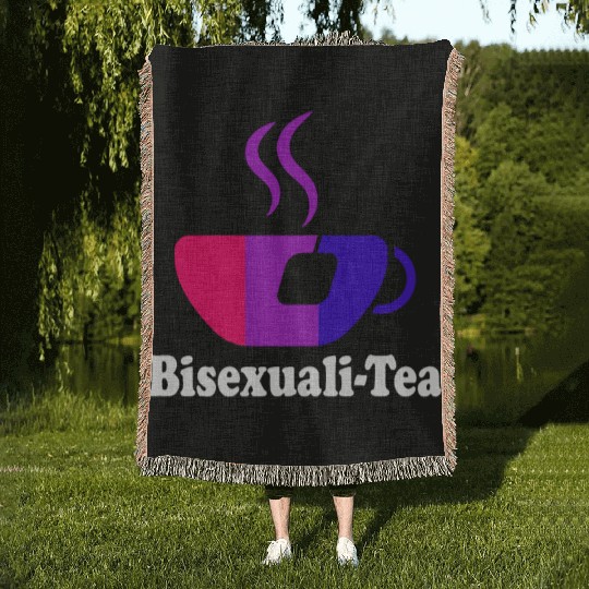 Bisexualitea Teacup Bi Pride Colors Bisexual Aesth Woven Blankets