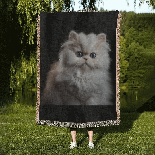 Persian Cat - A Sweet Gift Idea For All Cat Woven Blankets