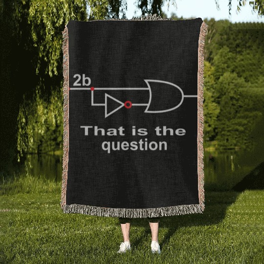 2B Or Not 2B Boolean Logic Classic Woven Blankets