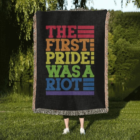 The First Pride Was A Riot, LGBT Rainbow Woven Blankets