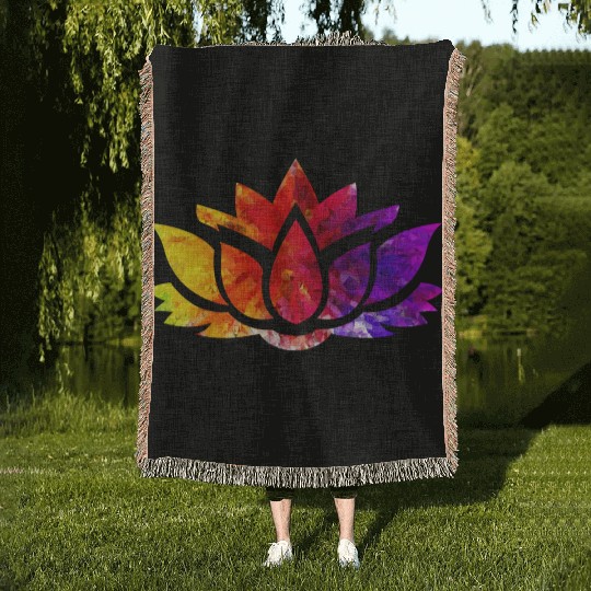 Rainbow Blossom: A Vibrant and Colorful Flower Woven Blankets