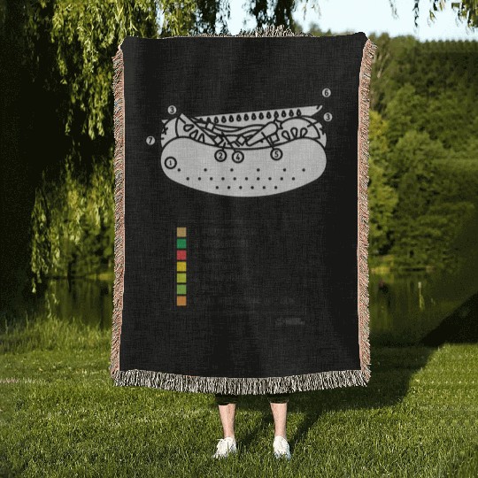 Chicago Dog Paint By Number Woven Blankets