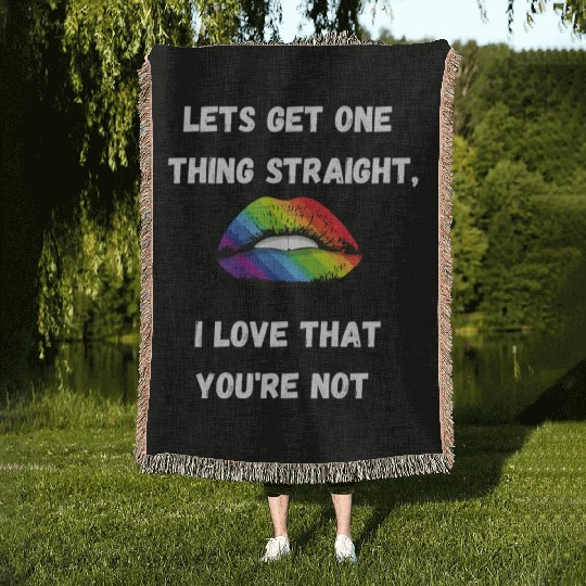 lesbian lgbtq pride valentine day 202 valentines Woven Blankets