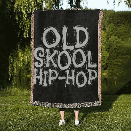 Old Skool Hip Hop Music Direction Rap Woven Blankets