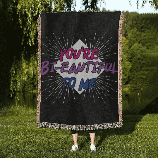 You're Bi-Eautiful To Me Bisexual Pride Woven Blankets