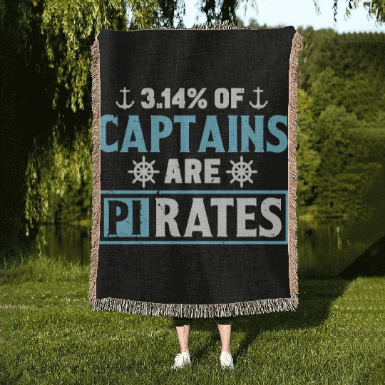 Funny Pi Day Woven Blankets Math Pi Day 314 Percent Captain