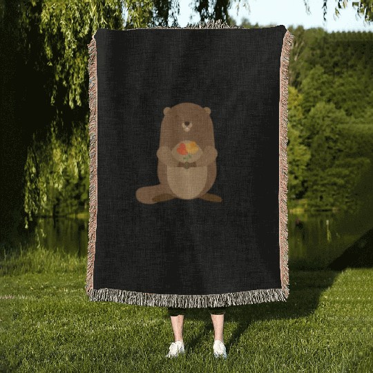Groundhog Day cute print Woven Blankets
