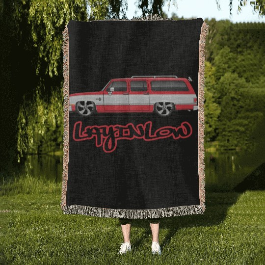 layinlow Cardinal Red Woven Blankets