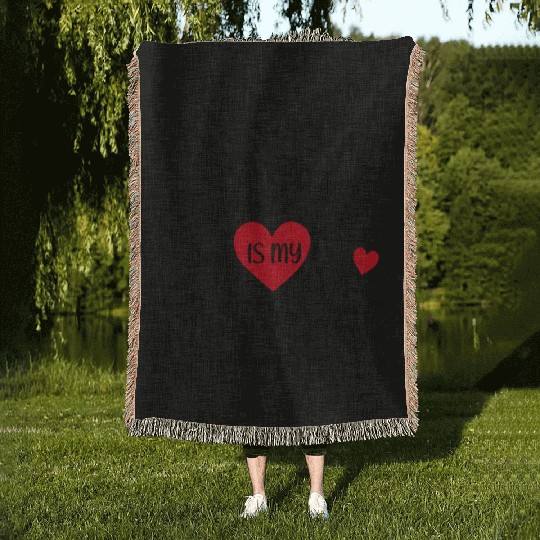 sorry ladies mom is my valentine 1529 Woven Blankets