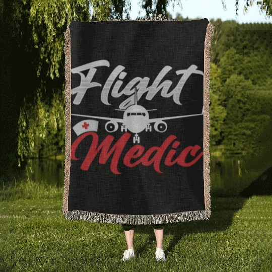 Flight Medic Job Nurse Team Woven Blankets