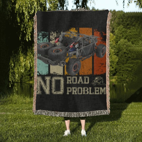 No Road No Problem Traxxas X-MAXX For Driver Gift Woven Blankets