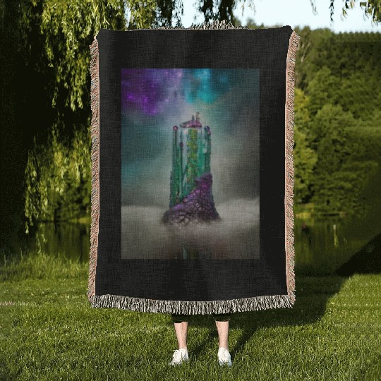 Cosmic Gemstone and Glass \|/ Universe Woven Blankets