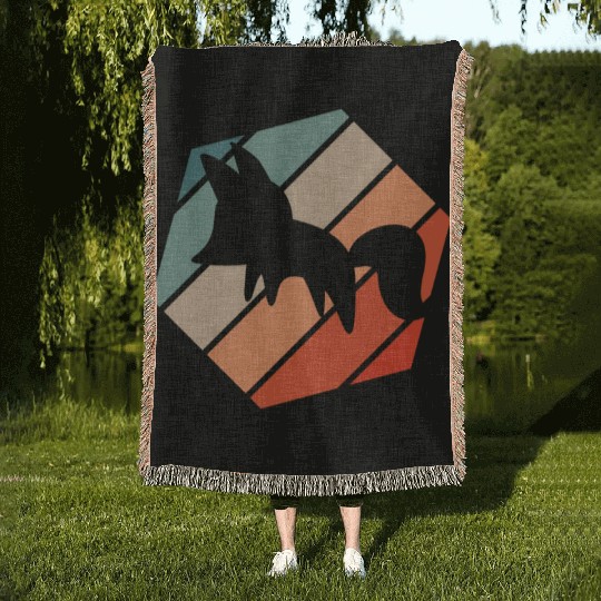 Fox Retro Woven Blankets