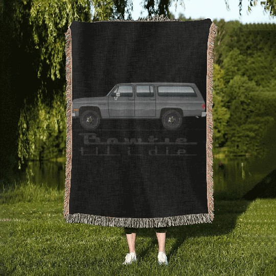 BOWTIE Charcoal Woven Blankets