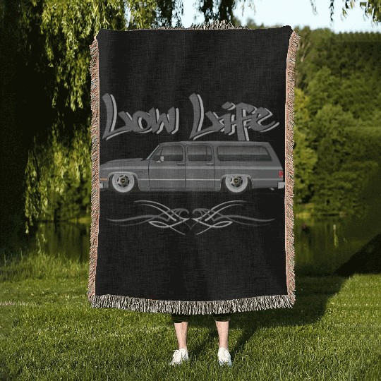 LOWLIFE Charcoal Woven Blankets