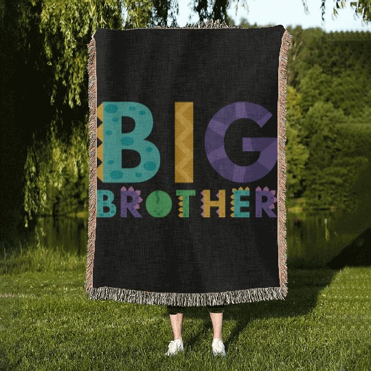 Big Brother Boy Dino Lover Woven Blankets